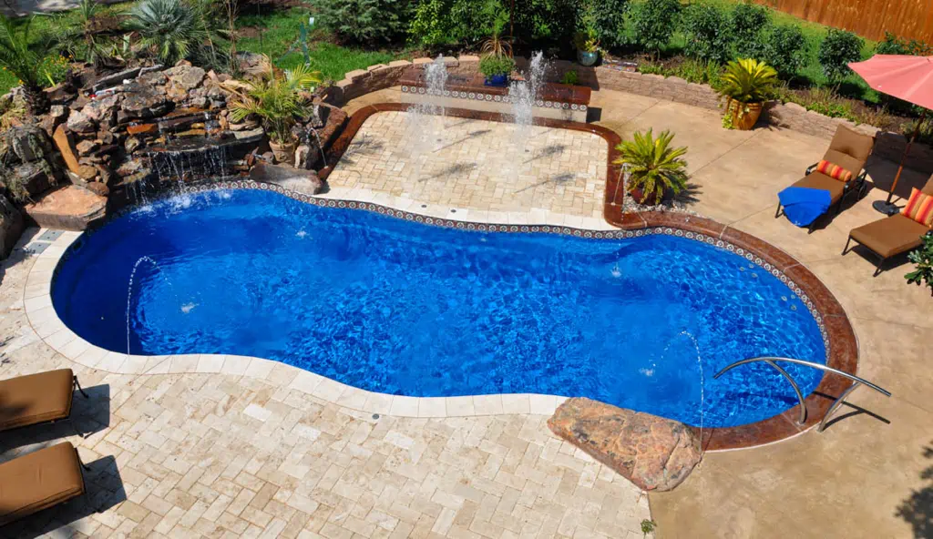 The Riviera fiberglass swimming pool design by Leisure Pools